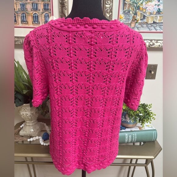 Anthropologie Pink Lace Blouse - Picture 2 of 9